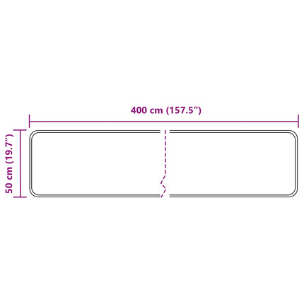 Mattlöpare MARSA Svart 50 x 400 cm Polyester och PVC