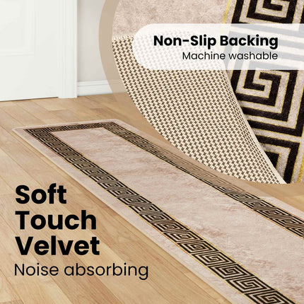 Mattlöpare MARSA Svart 50 x 450 cm Polyester och PVC