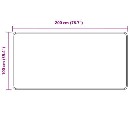 Mattlöpare MARSA Svart 100 x 200 cm Polyester och PVC