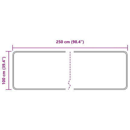 Mattlöpare MARSA Svart 100 x 250 cm Polyester och PVC