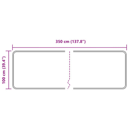 Mattlöpare MARSA Svart 100 x 350 cm Polyester och PVC