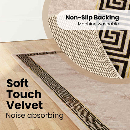 Mattlöpare MARSA Svart 100 x 400 cm Polyester och PVC