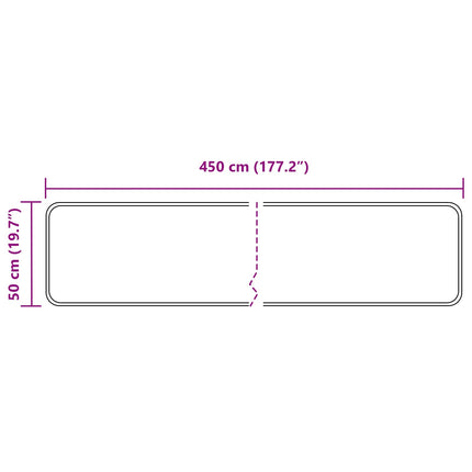 Mattlöpare MARSA Grå 50 x 450 cm Polyester och PVC