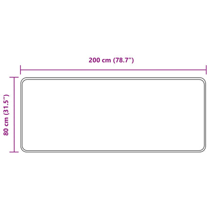 Mattlöpare MARSA Grå 80 x 200 cm Polyester och PVC