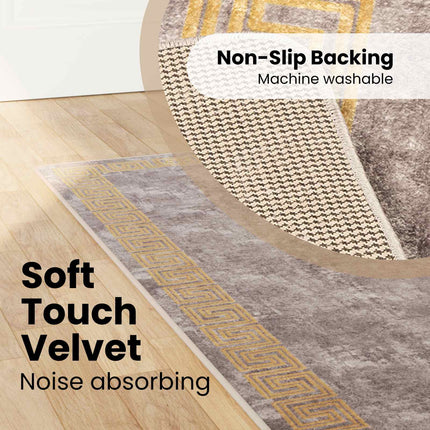Mattlöpare MARSA Grå 80 x 250 cm Polyester och PVC