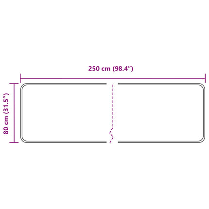 Mattlöpare MARSA Grå 80 x 250 cm Polyester och PVC