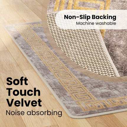 Mattlöpare MARSA Grå 100 x 150 cm Polyester och PVC