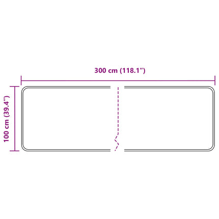 Mattlöpare MARSA Grå 100 x 300 cm Polyester och PVC