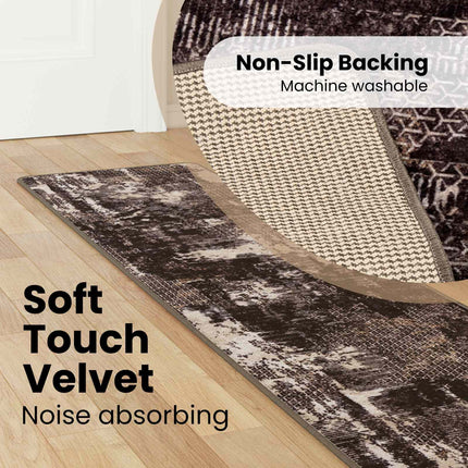 Mattlöpare MARSA Svart 50 x 400 cm Polyester och PVC