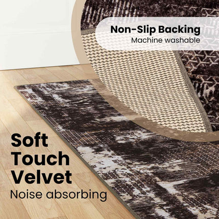 Mattlöpare MARSA Svart 80 x 450 cm Polyester och PVC