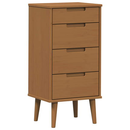 Kommode MOLDE Karamell 40 x 35 x 82 cm Massiv furu