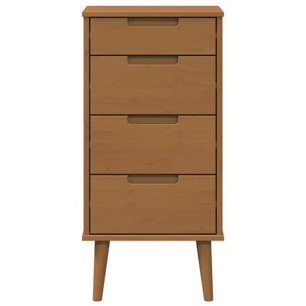 Kommode MOLDE Karamell 40 x 35 x 82 cm Massiv furu
