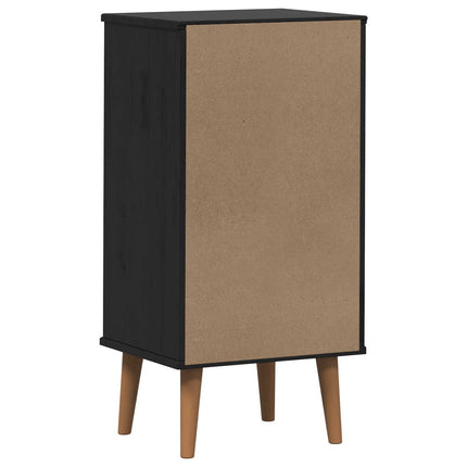 Kommode MOLDE Svart 40 x 35 x 82 cm Massiv furu