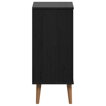 Kommode MOLDE Svart 40 x 35 x 82 cm Massiv furu