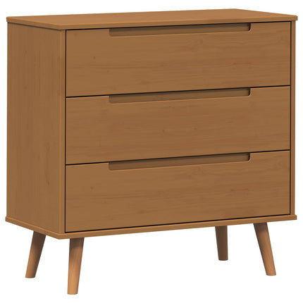 Kommode MOLDE Karamell 80 x 40 x 80 cm Massiv furu