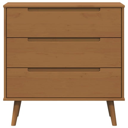 Kommode MOLDE Karamell 80 x 40 x 80 cm Massiv furu