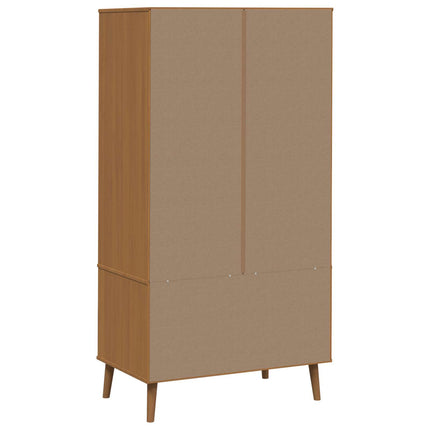 Garderob MOLDE Karamell 90 x 55 x 175 cm Massiv furu
