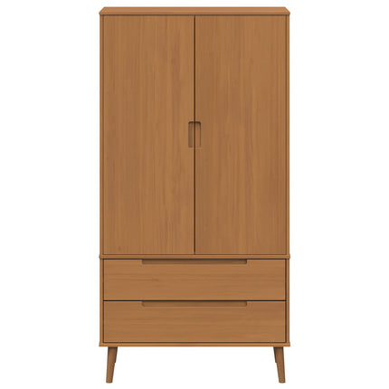 Garderob MOLDE Karamell 90 x 55 x 175 cm Massiv furu
