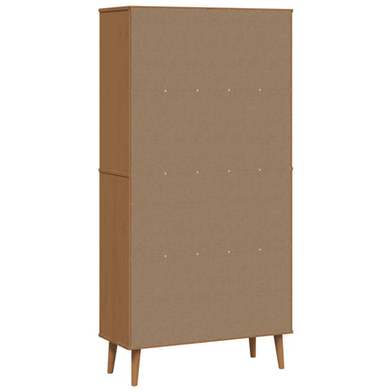 Bokhylla MOLDE 85 x 35 x 170,5 cm Massiv furu Karamell