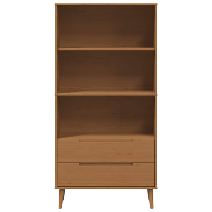 Bokhylla MOLDE 85 x 35 x 170,5 cm Massiv furu Karamell