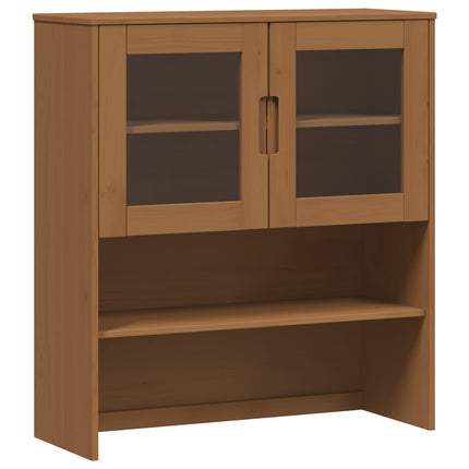 Hutch Karamell 90 x 35 x 100 cm Massivt furu och härdat glas