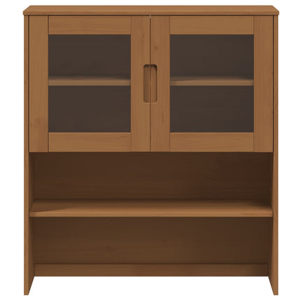 Hutch Karamell 90 x 35 x 100 cm Massivt furu och härdat glas