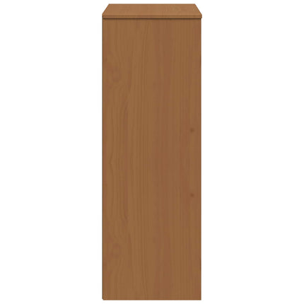 Hutch Karamell 90 x 35 x 100 cm Massivt furu och härdat glas