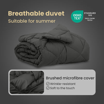 Sommar Duvet 220 x 135 cm Sommar 200 gsm Antracit