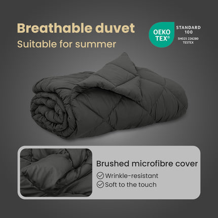 Sommar Duvet 220 x 260 cm Sommar 200 gsm Antracit