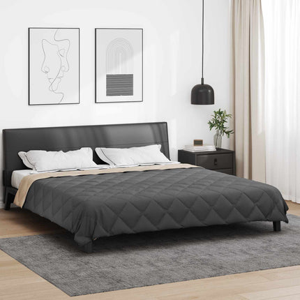 Sommar Duvet Antracit och Taupe 240 x 200 cm Mikrofiber