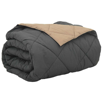 Sommar Duvet Antracit och Taupe 240 x 200 cm Mikrofiber