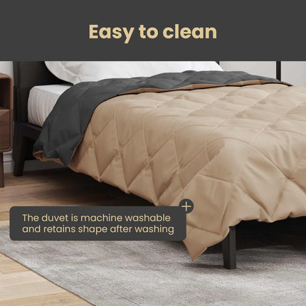 Sommar Duvet 220 x 135 cm Sommar 200 gsm Antracit och Taupe
