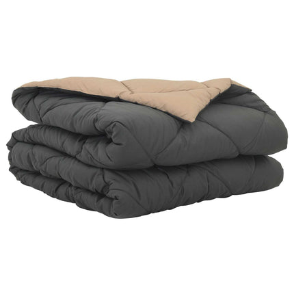 Sommar Duvet Antracit och Taupe 220 x 135 cm Mikrofiber