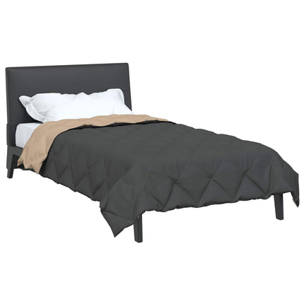 Sommar Duvet Antracit och Taupe 220 x 140 cm Mikrofiber
