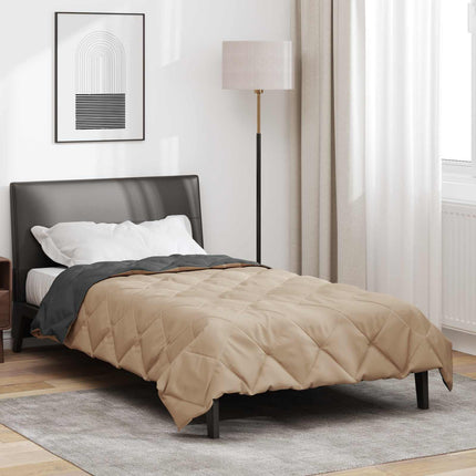 Sommar Duvet Antracit och Taupe 220 x 155 cm Mikrofiber