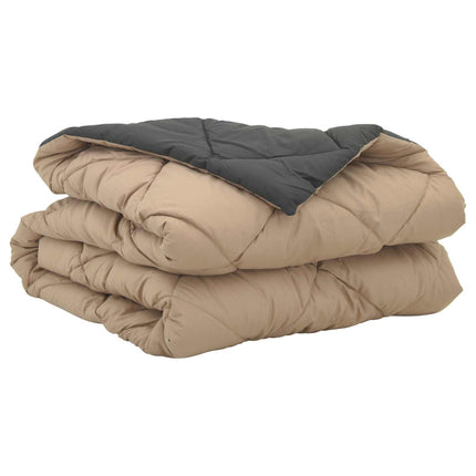 Sommar Duvet Antracit och Taupe 220 x 155 cm Mikrofiber