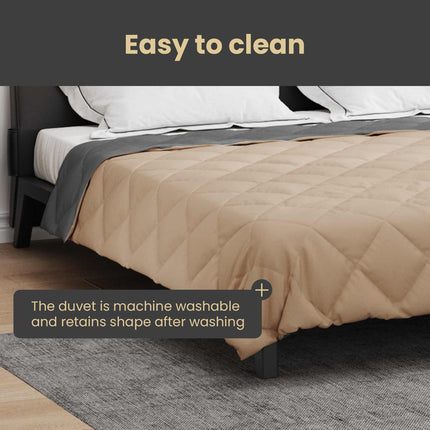 Sommar Duvet 220 x 200 cm Sommar 200 gsm Antracit och Taupe
