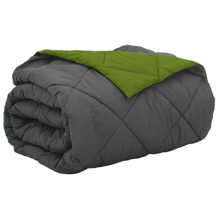 Sommar Duvet Grön och Antracit 200 x 200 cm Mikrofiber
