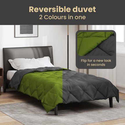 Sommar Duvet 220 x 135 cm Sommar 200 gsm Grön och Antracit