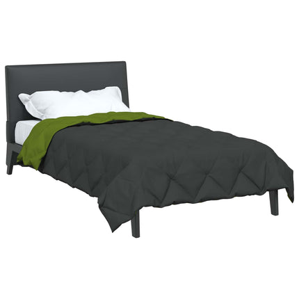 Sommar Duvet Grön och Antracit 220 x 135 cm Mikrofiber