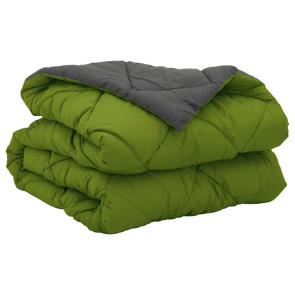 Sommar Duvet Grön och Antracit 220 x 140 cm Mikrofiber