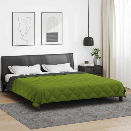 Sommar Duvet Grön och Antracit 220 x 240 cm Mikrofiber