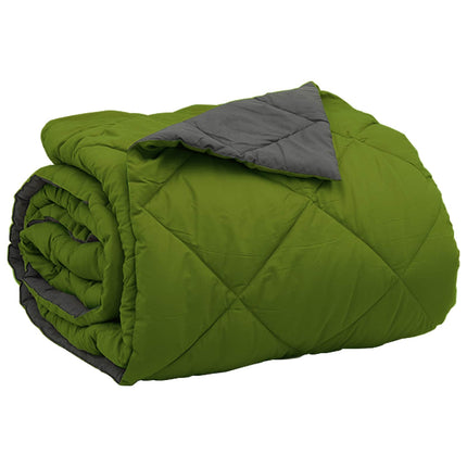 Sommar Duvet Grön och Antracit 220 x 260 cm Mikrofiber