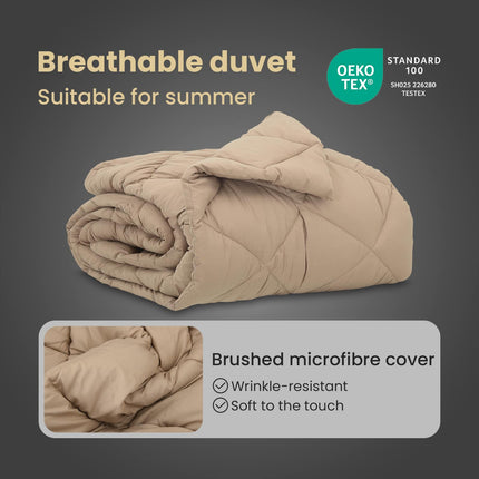 Sommar Duvet 220 x 135 cm Sommar 200 gsm Taupe