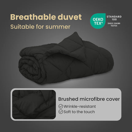 Sommar Duvet 200 x 200 cm Sommar 200 gsm Svart