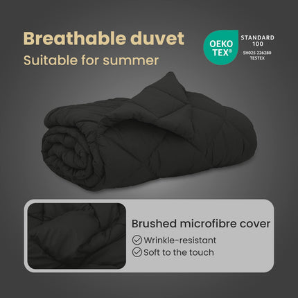 Sommar Duvet 220 x 260 cm Sommar 200 gsm Svart
