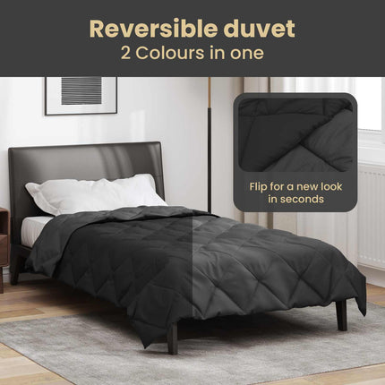 Sommar Duvet 200 x 135 cm Sommar 200 gsm Svart och Anthracit