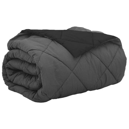 Sommar Duvet Svart och Anthracit 220 x 240 cm Mikrofiber