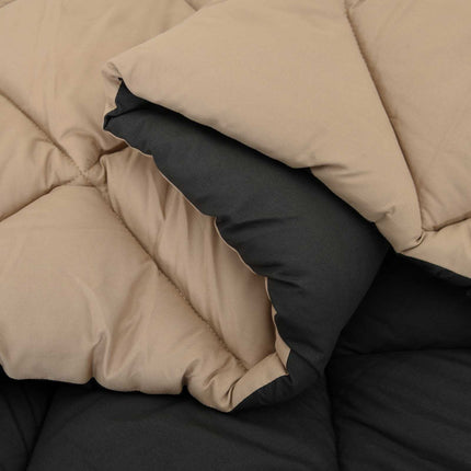 Sommar Duvet Svart och Taupe 200 x 135 cm Mikrofiber