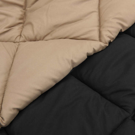 Sommar Duvet Svart och Taupe 200 x 140 cm Mikrofiber